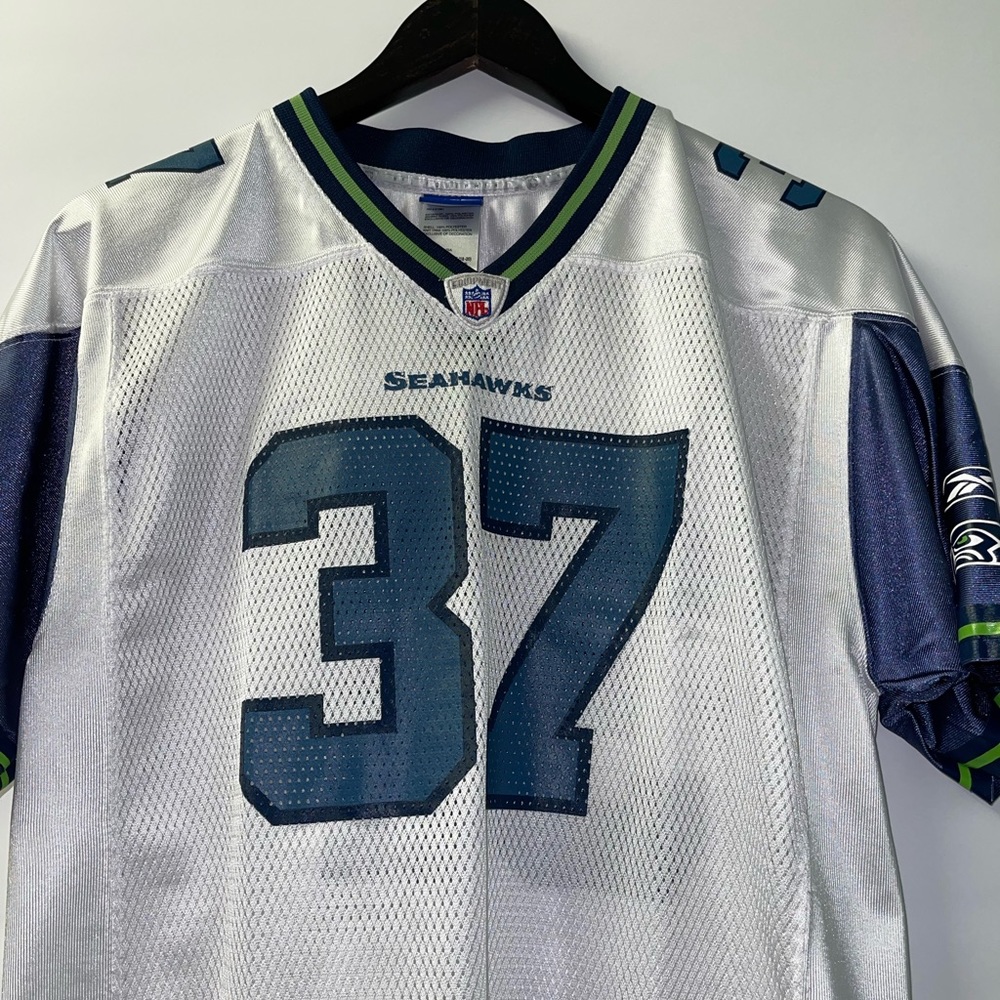 Reebok NFL Seattle Seahawks Jersey 37 Shaun Alexander White Size XL